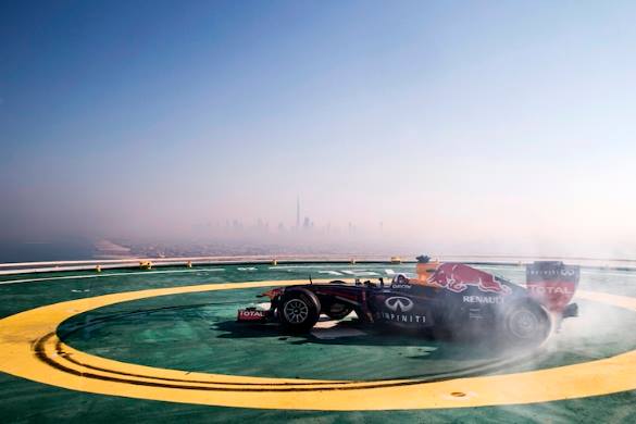 F1 champion on Burj Al Arab