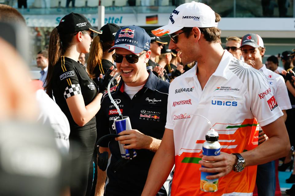 Sebastian Vettel looking cool and calm