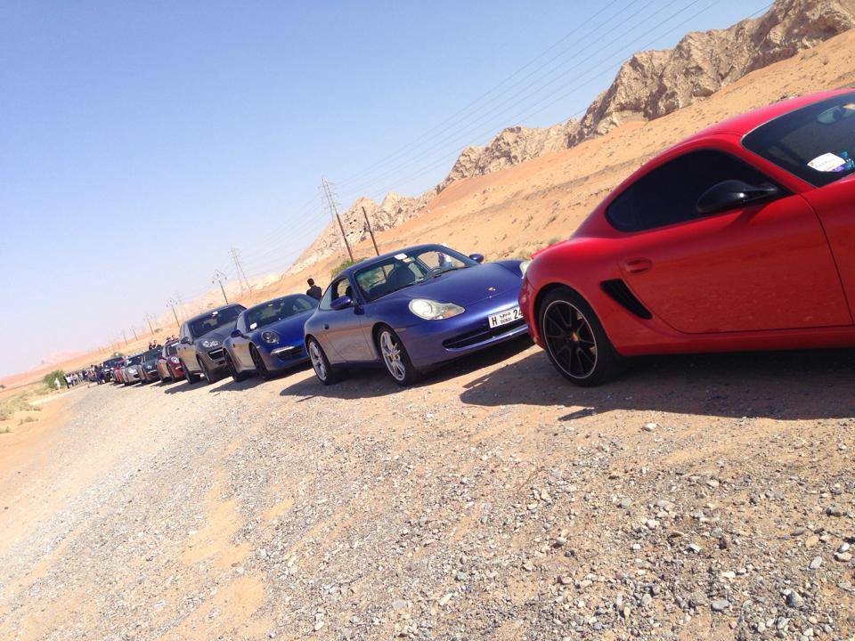 Porsche Club UAE events convoy